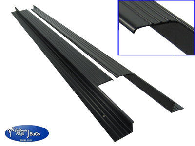 Door Sills, Billet Aluminum, Satin Black, Pair, Bug Convertible